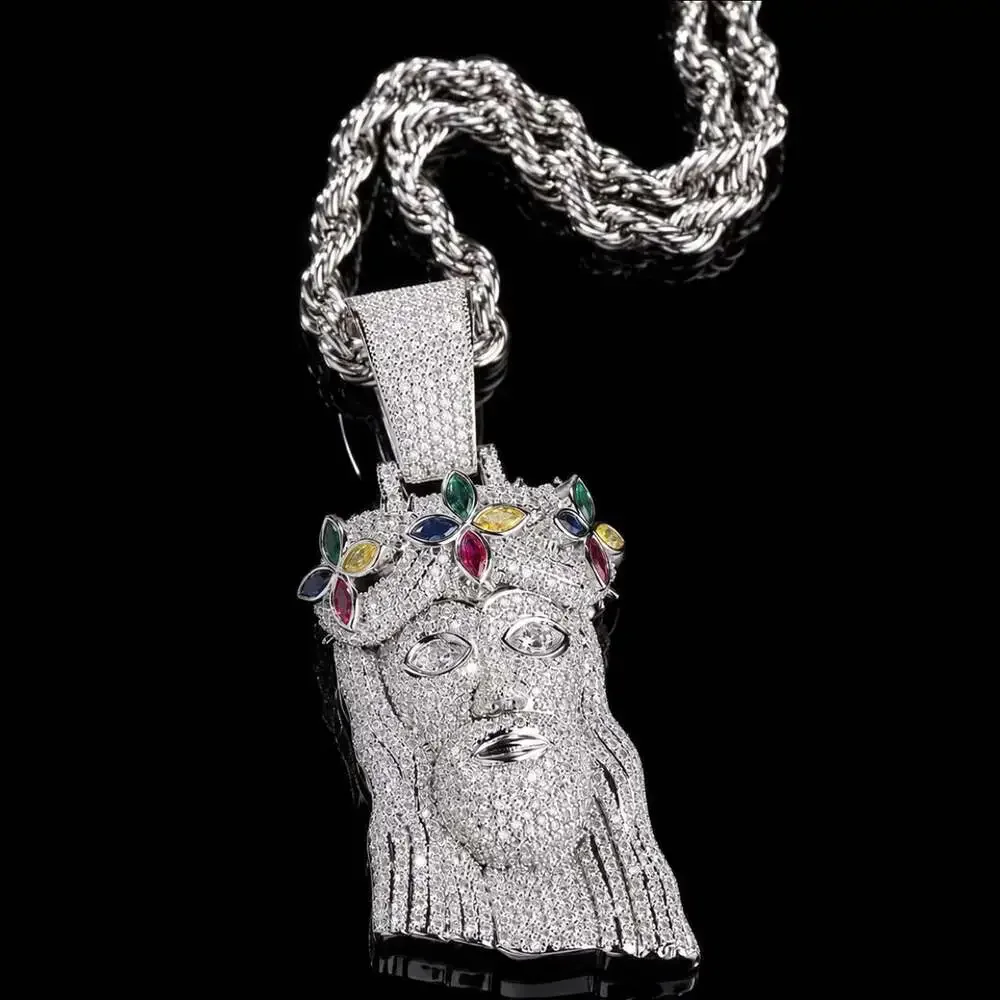 Jesus Multi Color Pendant With 730 C